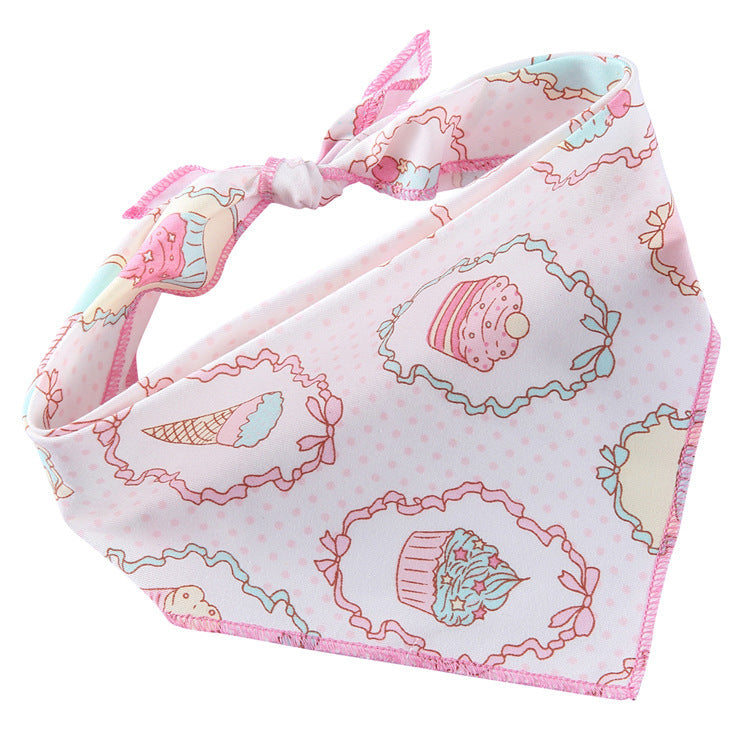 Adjustable Dog Bandana Cotton Pet Neckerchief Cat Triangle Scarf Soft Saliva Towel Small Medium Large Dog Accessories