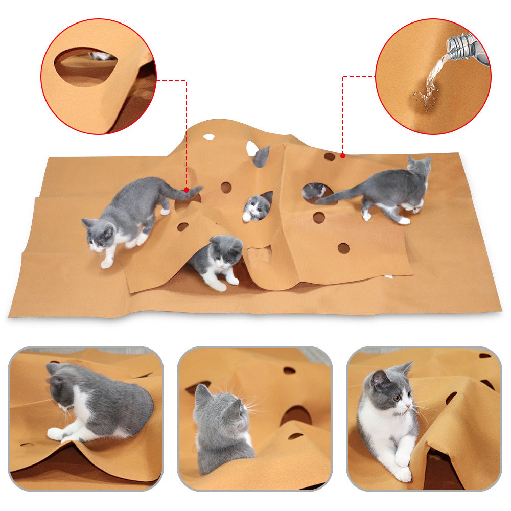 Pet cat litter pad toy