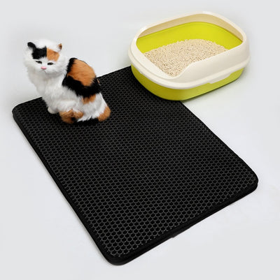 Pet Cat Litter Mat Pet Supplies EVA Double Cat Litter Mat