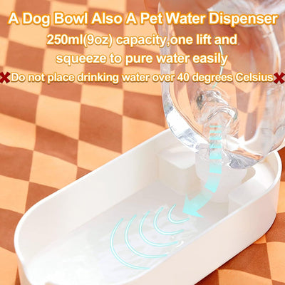 Dog Water Bottle Dog Bowl 2-in-1 Food Container Large Enough For Dog Treats Steak Sticks Bars Portable Pet Water Dispenser For Hiking Travel Cat Bowls And Pet Water Bottle